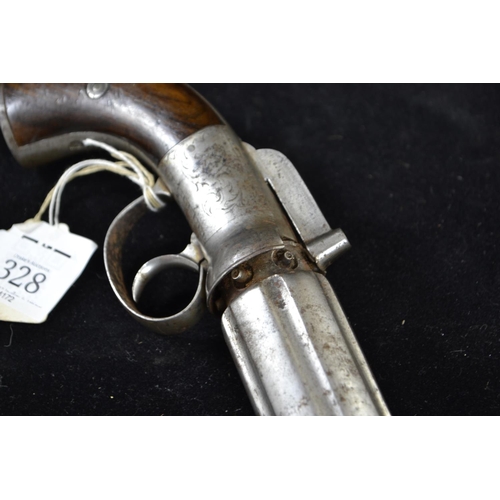 328 - C19 6 shot pepper box percussion revolver