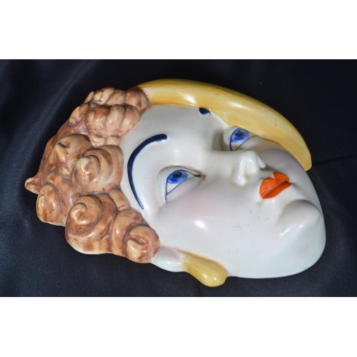 346 - Beswick Ware mask wall pocket, marks to reverse, impressed no. 314, length 23.5cm