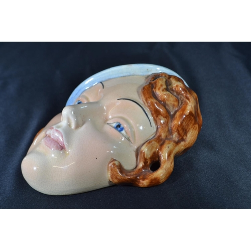 347 - Beswick Ware mask wall pocket, marks to reverse, impressed no. 917, length 16.5cm