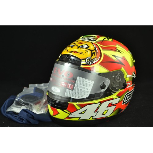 419 - Valentino Rossi signed AGV crash helmet. With paperwork, box and helmet bag