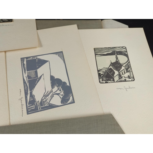 337A - Folder of 1930's signed lithographs by Canadian printmaker, illustrator and sculptor Maurice Gaudrea... 