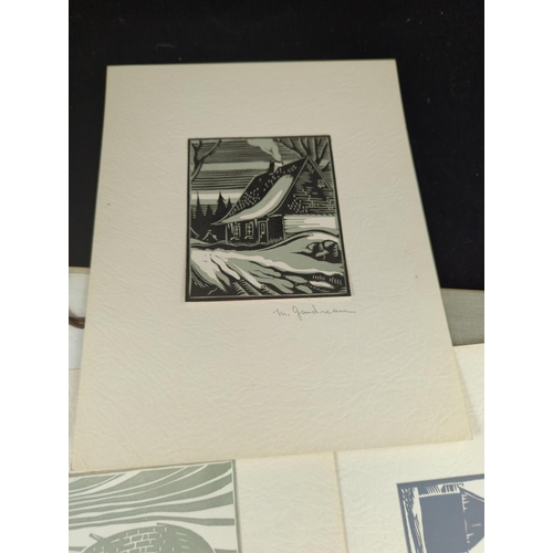 337A - Folder of 1930's signed lithographs by Canadian printmaker, illustrator and sculptor Maurice Gaudrea... 