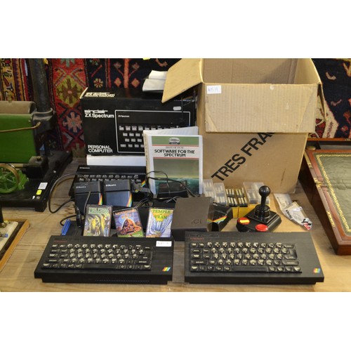 415A - ZX Spectrum bundle to include 2, ZX 48K Spectrum PC's, and 2 ZX Spectrum plus PC's 1 with case open ... 