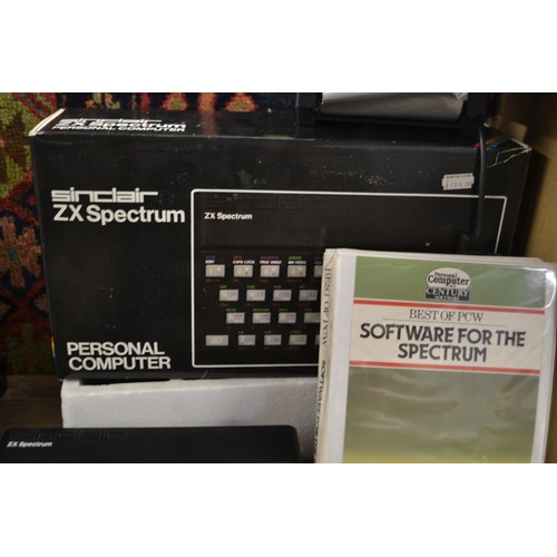 415A - ZX Spectrum bundle to include 2, ZX 48K Spectrum PC's, and 2 ZX Spectrum plus PC's 1 with case open ... 