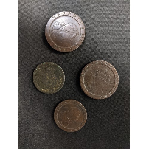 315 - Two cartwheel twopennies (one 1797) and two cartwheel pennies, in various condition