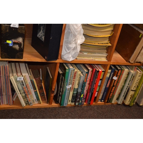 569 - 3 shelves of book and publications. Military & firearms related