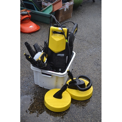 74 - Karcher K2.900 pressure washer with patio cleaning & car washing heads