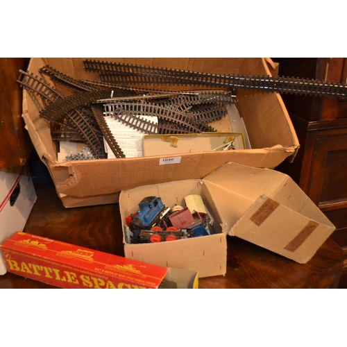 1040 - Box of various track and trains