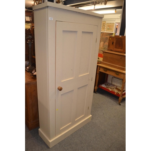 Painted pine tall kitchen cupboard with shelves, width 80cm x depth