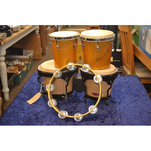 778 - John Grey & sons Bongos plus Stagg bongos, & a  25.5 cm Tamborine