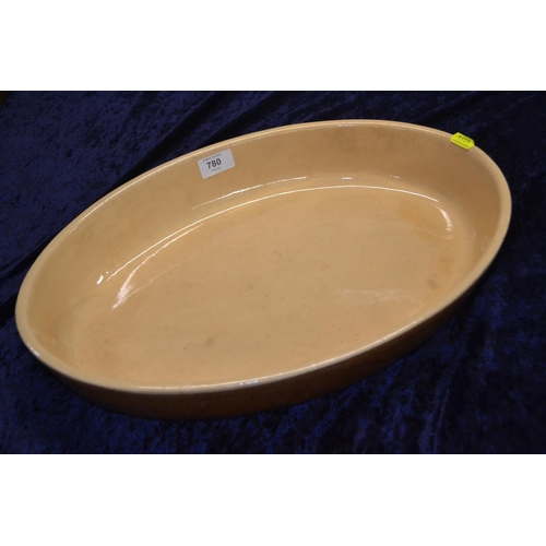 780 - Large La dourguignonne ceramic dish Length 47.5 cm