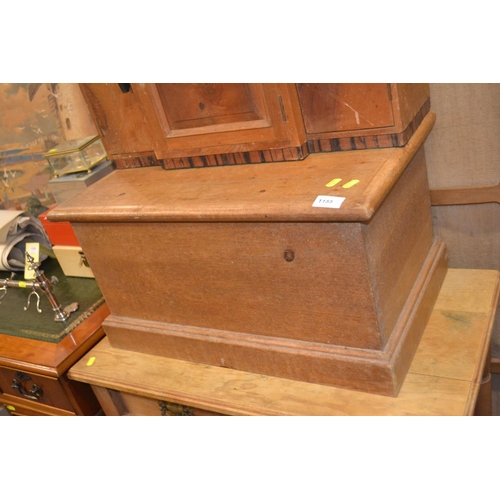 1155 - Small pine blanket box. W 61cm x d 37cm x h 33cm