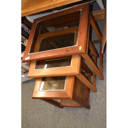 1210 - Set of three stacking side tables.