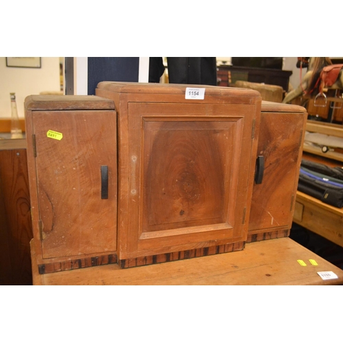 1154 - Art Deco apprentice piece 'sideboard' Central handle detached but present. 60cm wide depth 22cm x he... 