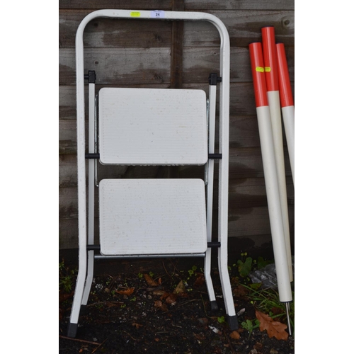 24 - Abru 2 step fold up step ladder