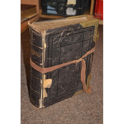 327 - Large Holy Bible with catches to lock