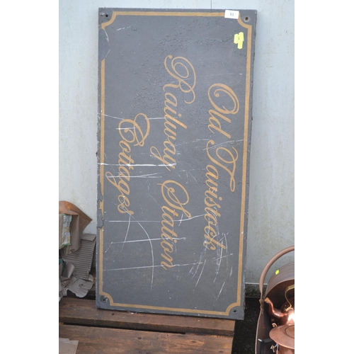 61 - Nice piece of slate for sign writing. 91cm x 46cm