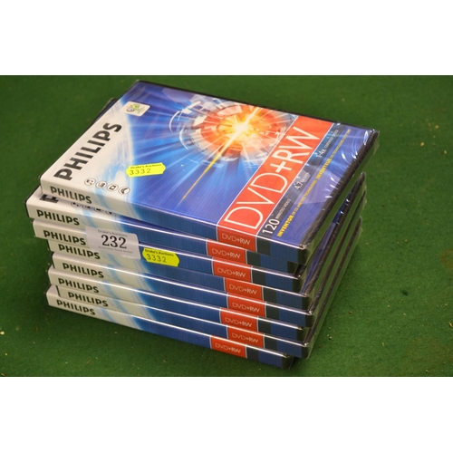 232 - 8 sealed re writable DVDs