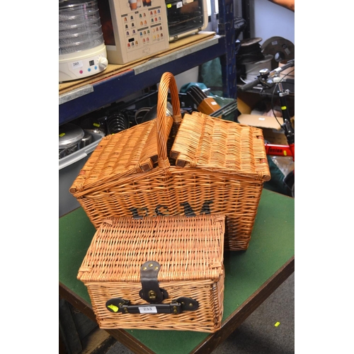 233 - Fortnum & Mason picnic basket 53cm x 35cm x 32cm & one other