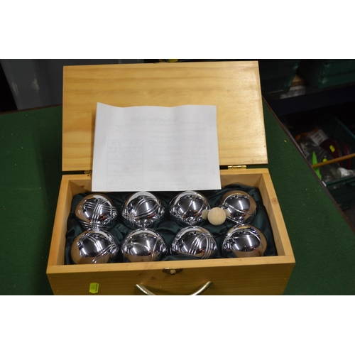 237 - Boules set in wooden box.