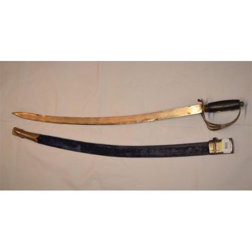 506 - Indian officer's style sword in sheath, overall length 96cm