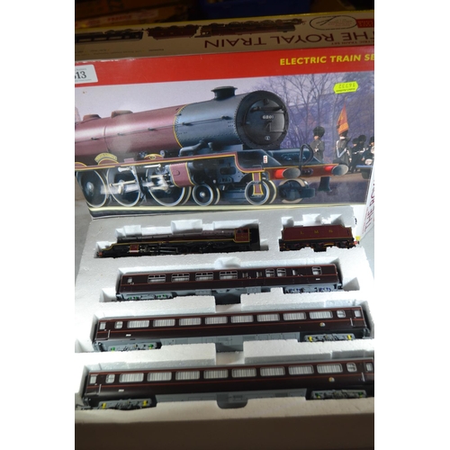 613 - Hornby 00 gauge. The Royal Train. Electric Train Set with starter Oval & track packs A and B. R ... 