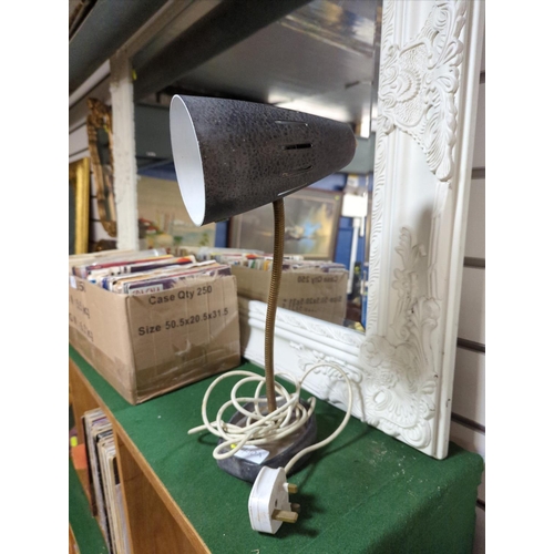 410a - Adjustable desk lamp appears vintage.