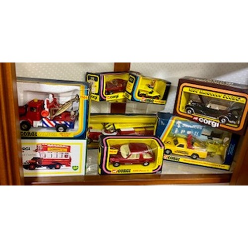 411 - Collection of Corgi model cars and trucks, all boxed.