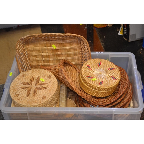 108 - Box of various wicker items