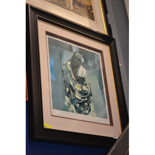 169 - Robert O. Lenkiewicz (British, 1941-2002), 'Karen with Bronze Shawl', framed and mounted limited edi... 