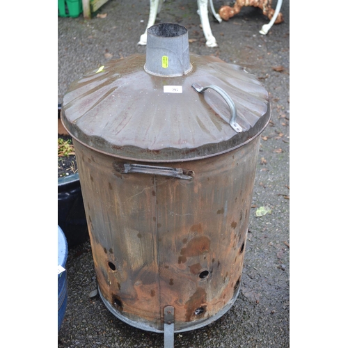 26 - Galvanised garden burner