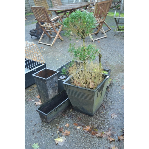 30 - Various square & rectangular planters & pots etc