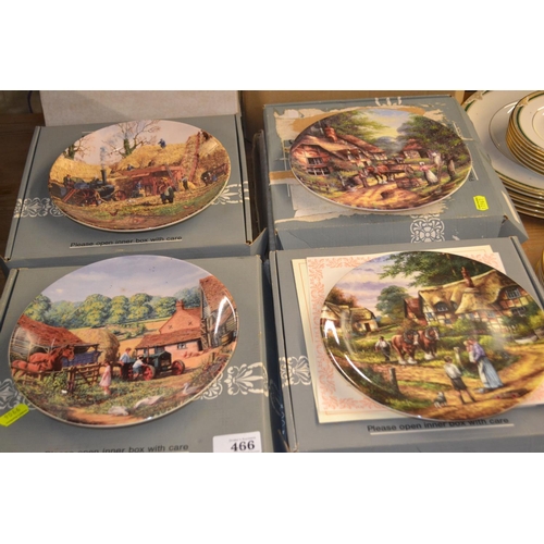 466 - 7 Wedgwood country days plates + 2 Royal Doulton