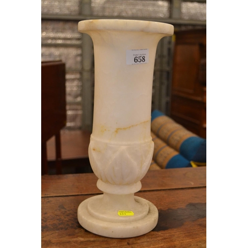 658 - Marble carved vase. H32.5cm