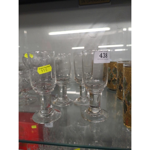 438 - 4 antique liqueur glasses