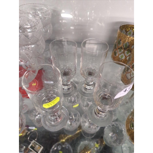 438 - 4 antique liqueur glasses