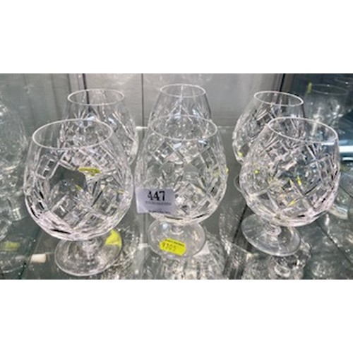 447 - 6 crystal brandy balloons