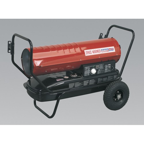 122 - Sealey AB1258 Space Warmer® Paraffin/Kerosene/Diesel Heater 125,000Btu/hr with Wheels. Brand new... 