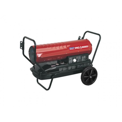 123 - Sealey AB1008 100,000Btu/hr Space Warmer® Paraffin/Kerosene/Diesel Heater with Wheels. New &... 