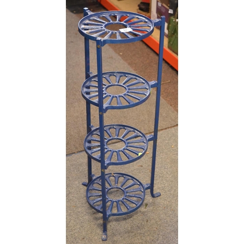 116 - Cast metal 4 tier pan stand