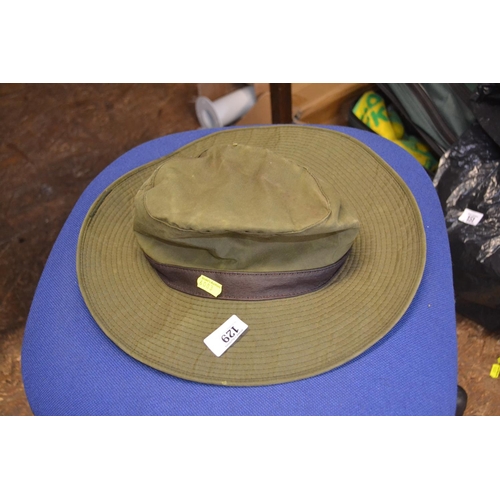 129 - Barbour XL D595 Wax hat