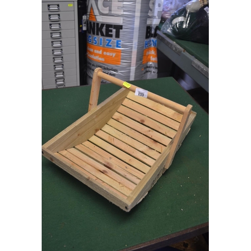 133 - Wooden rustic vegetable trug