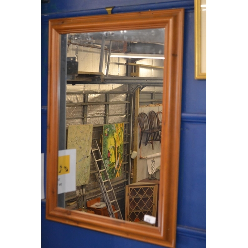 274 - Pine framed mirror, 63.5 x 89cm