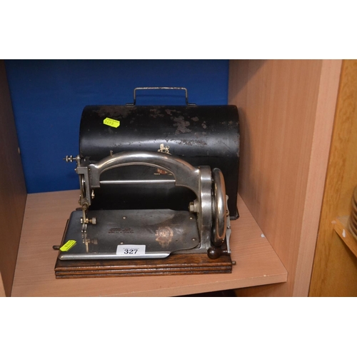 327 - Ideal aluminium sewing machine PAT U.K 30264 with case