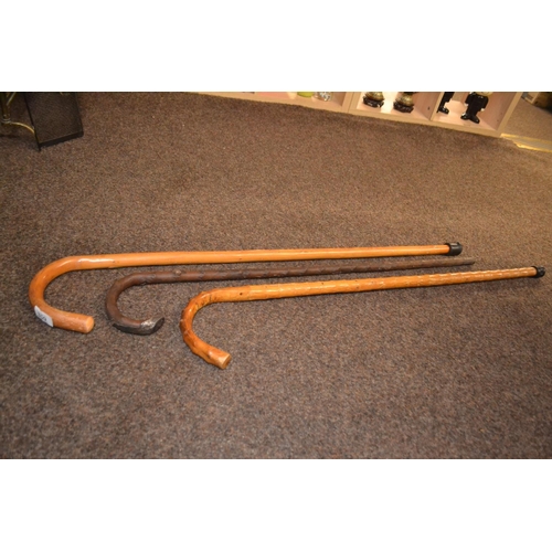 359 - 3 x walking sticks