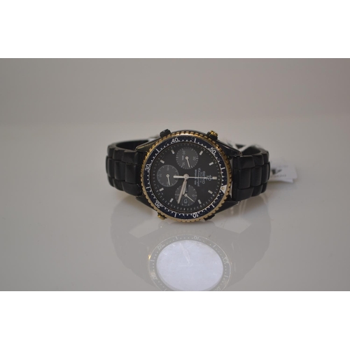 435 - 1984 Seiko Chronograph Sports 100 quartz watch, with rubber strap & stainless steel deployant cl... 