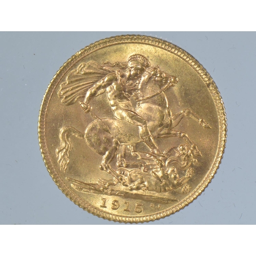 1 - 1915 George V full sovereign