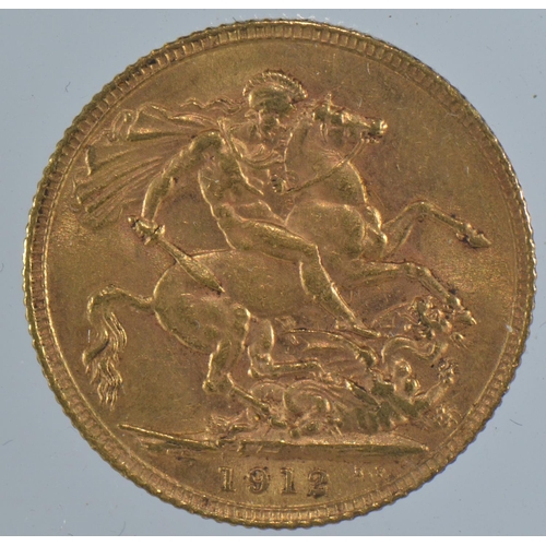 5 - 1912 George V full sovereign