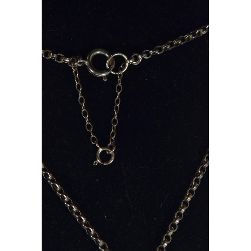 7 - 1903 Edward VII full sovereign in 9ct gold mount, suspended from a cable link neck chain, chain circ... 