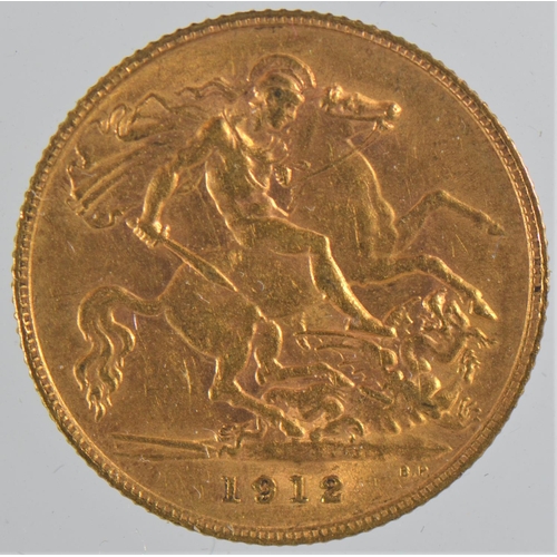 8 - 1912 George V half sovereign